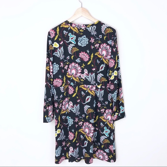 Ann Taylor Loft Floral Long Sleeve Dress 14P - Picture 5 of 6